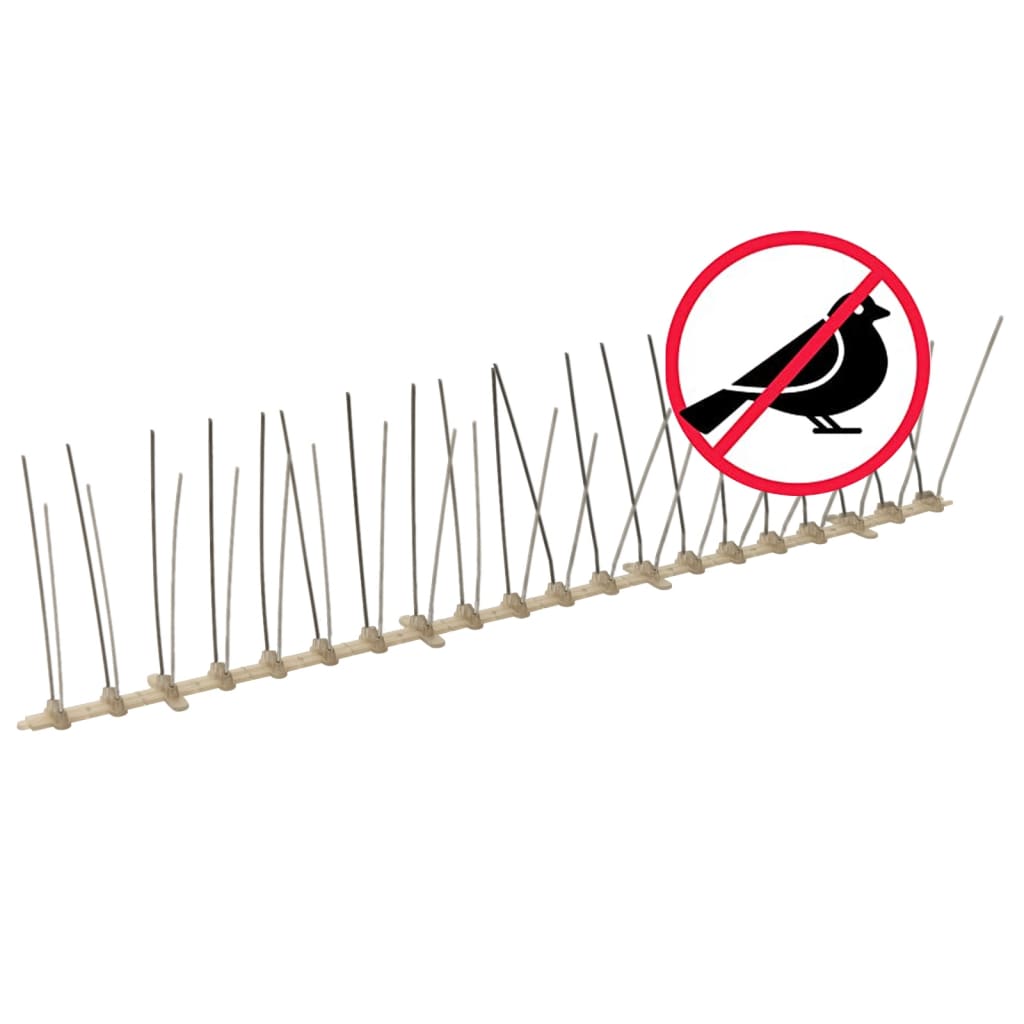 20-tlg. Vogelabwehr-Spikes-Set 10 m Kunststoff 2-reihig