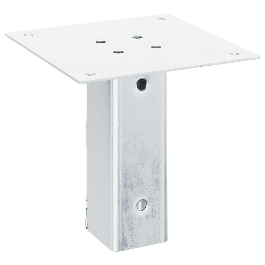 Pfostenträger Quadratisch 4Stk. Silber 46x46mm Verzinkter Stahl