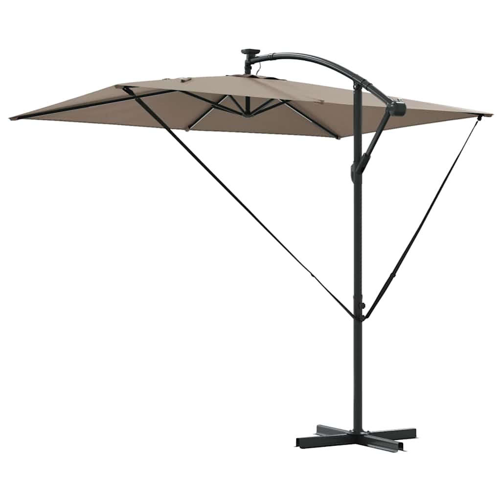 Sonnenschirm Sand 294 x 200 x 270 cm Polyester und Aluminium