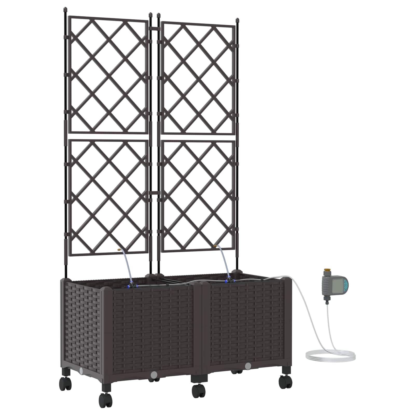 Garten-Pflanzgefäß 4 Stk. Braun 160 x 40 x 22 cm PP