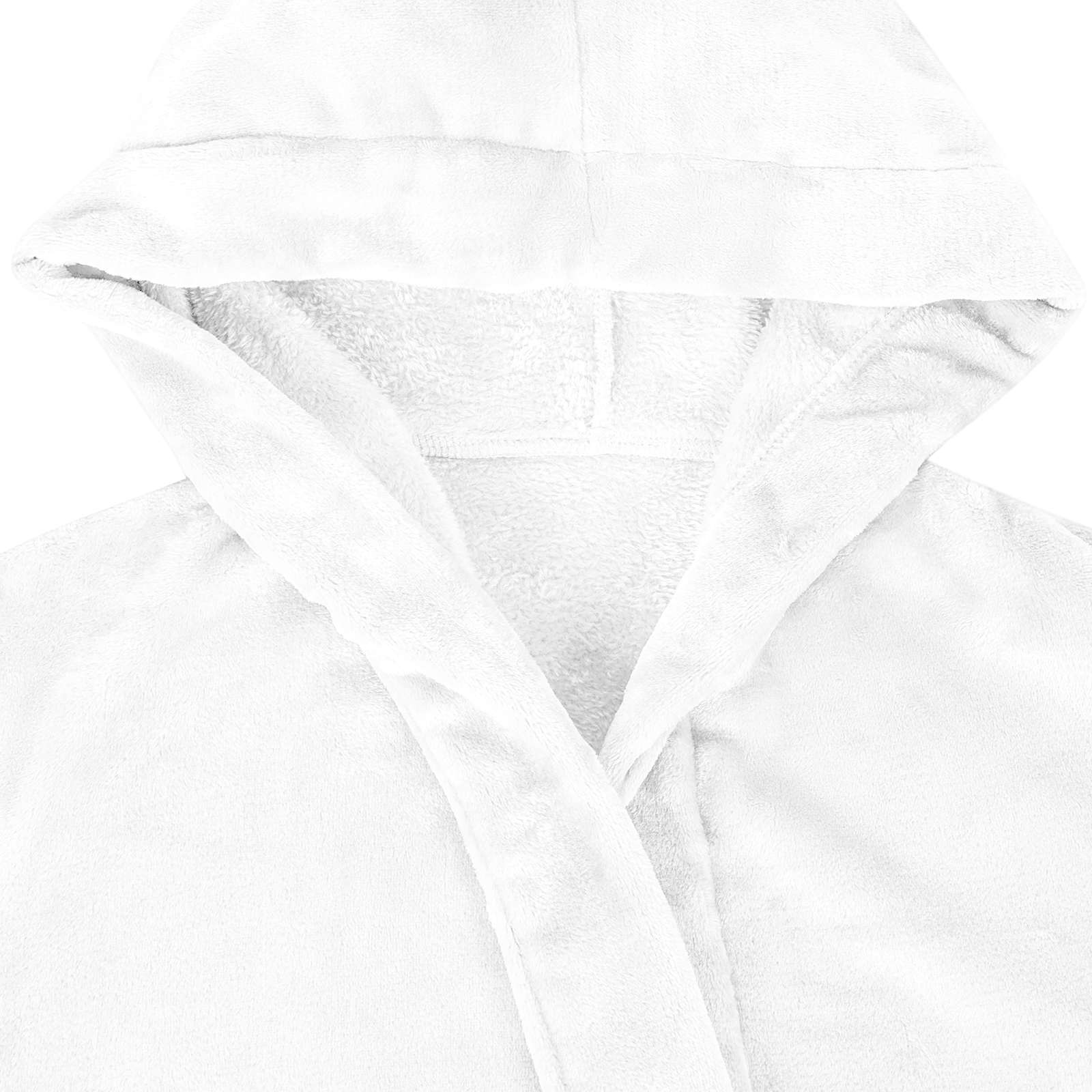 Bademantel Hoodie Beige S Flanell