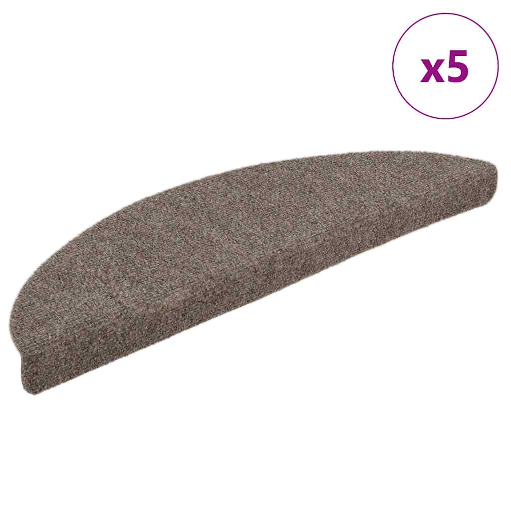 Stufenmatten Selbstklebend 15 Stk. 56x17x3 cm Hellbraun Halbrund