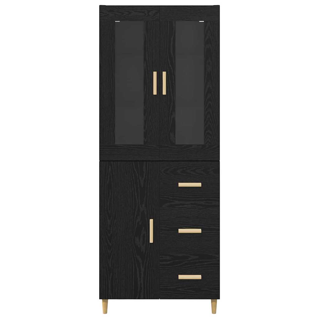 Highboard Altholz 69,5 x 34 x 180 cm Holzwerkstoff