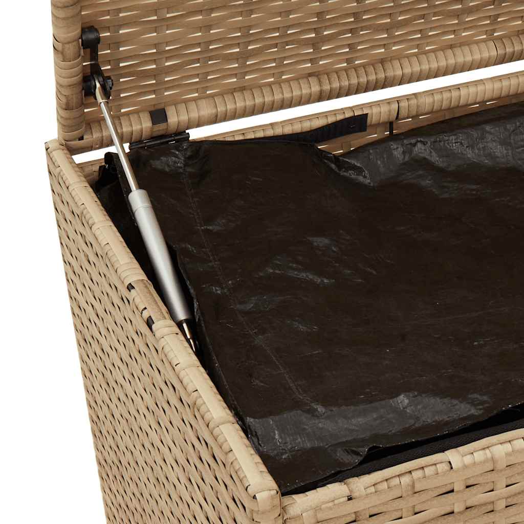 Gartentruhe Schwarz 283L Poly Rattan