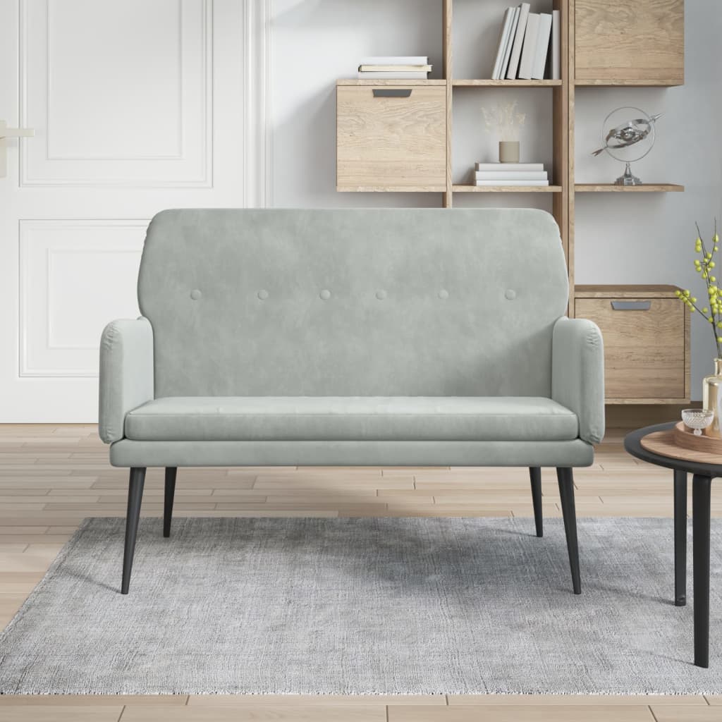 Sitzbank Schwarz 108x79x79 cm Samt