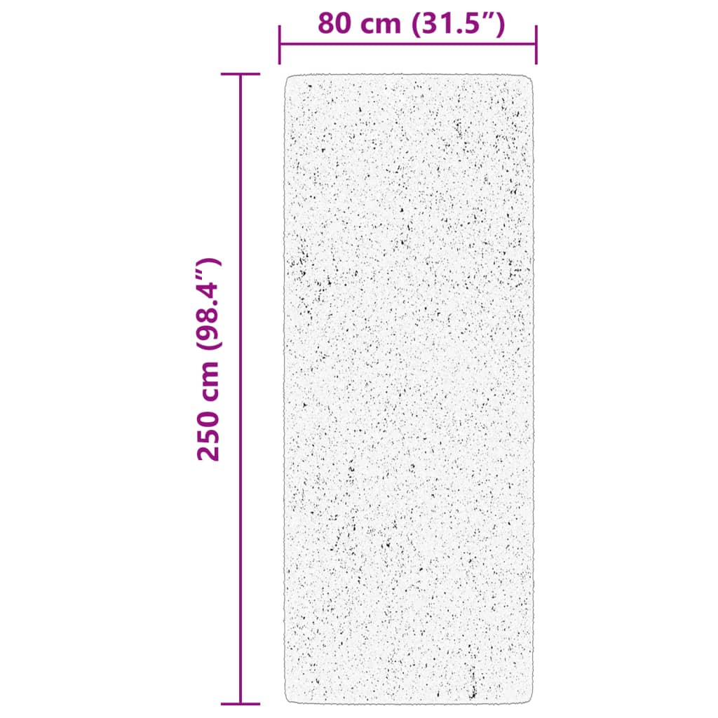 Teppich HUARTE Kurzflor Weich und Waschbar Anthrazit 60x110 cm