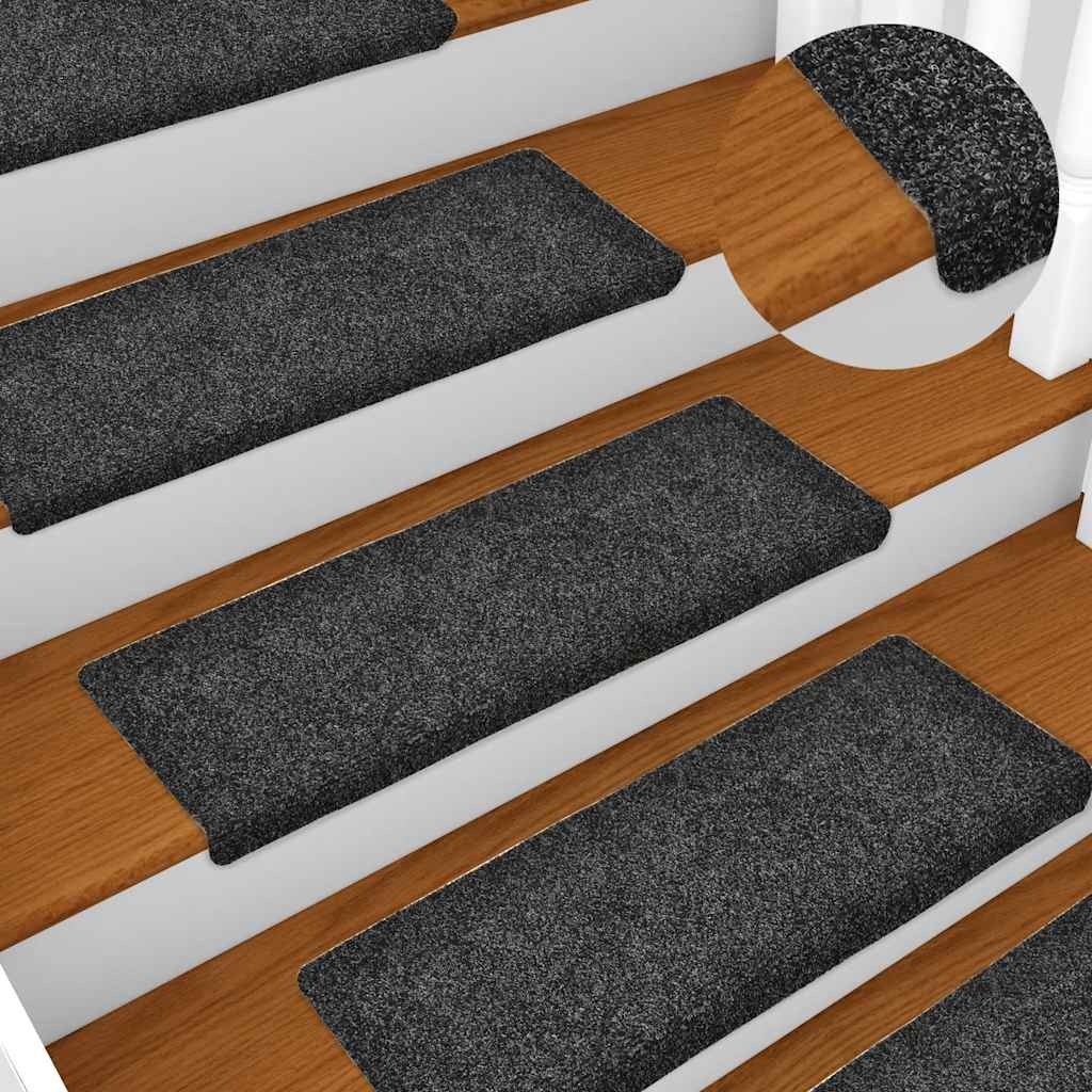 Stufenmatten Selbstklebend 15 Stk. 65x21x4 cm Hellbraun Rechteckiger Rand