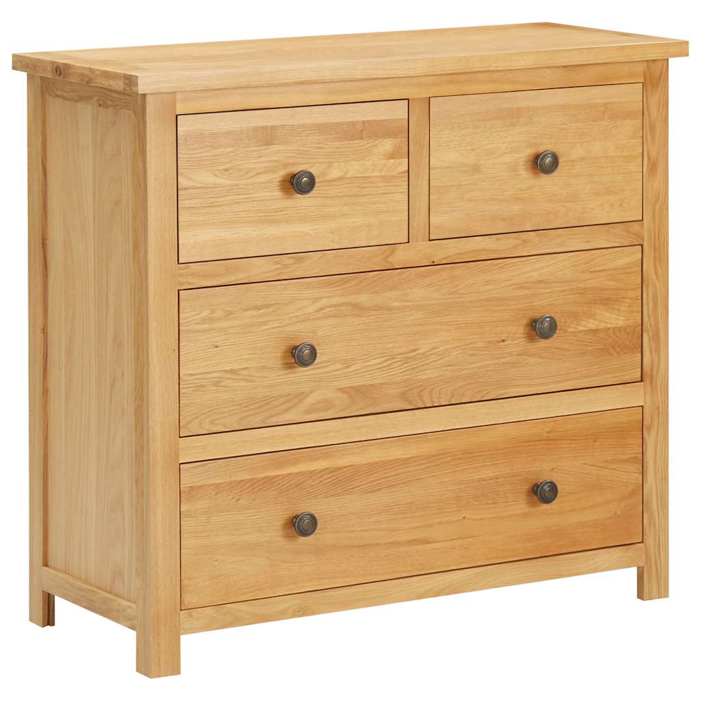 Kommode 80x35x75 cm Massivholz Eiche