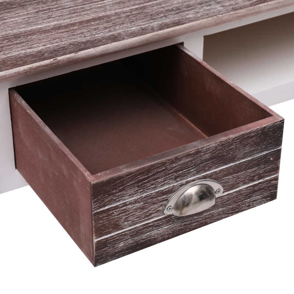 Schreibtisch Grau 110×45×76 cm Holz