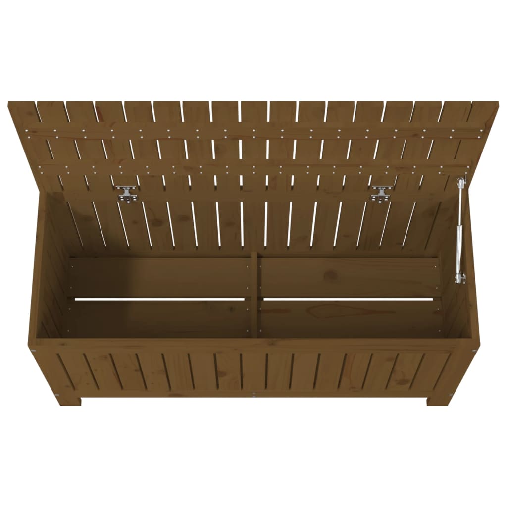 Gartentruhe Grau 76x42,5x54 cm Massivholz Kiefer