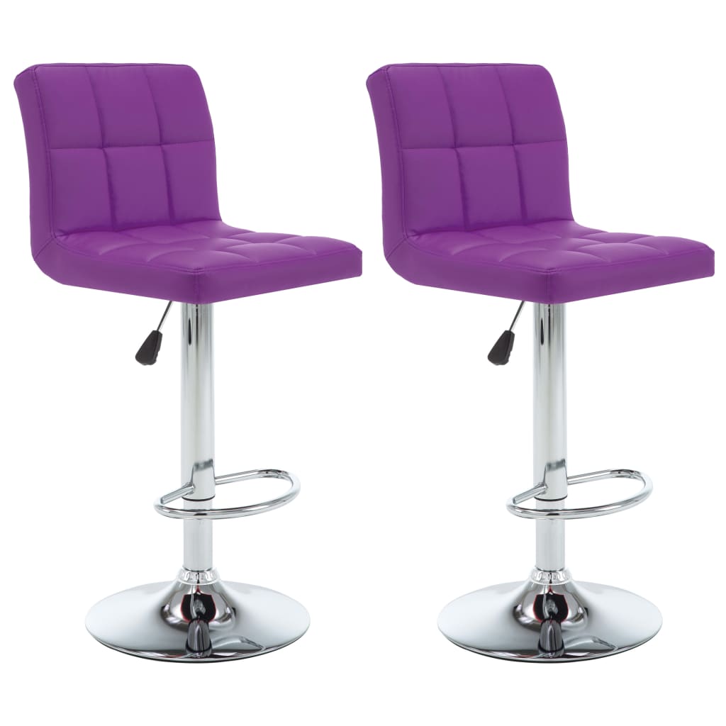 Barhocker 2 Stk. Weinrot Kunstleder