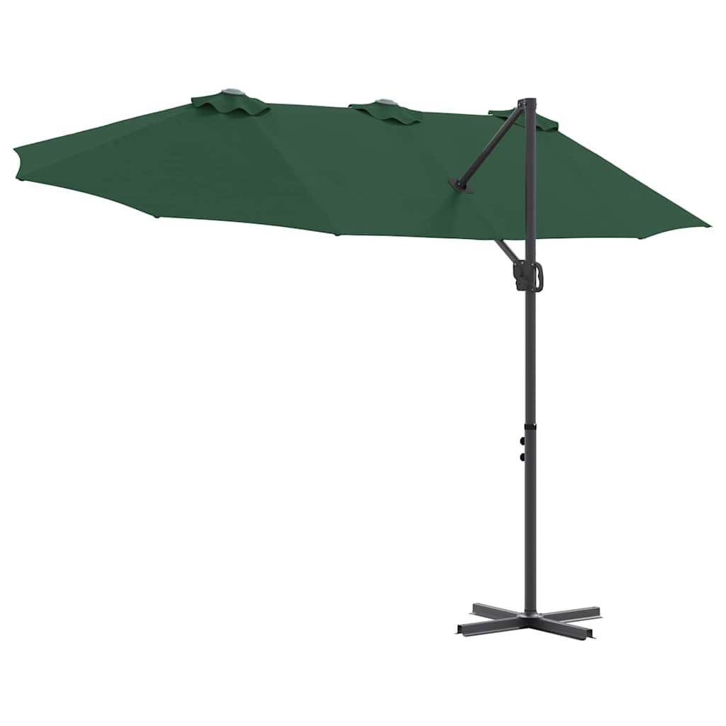 Sonnenschirm Sand 372 x 198 x 243 cm Polyester und Aluminium