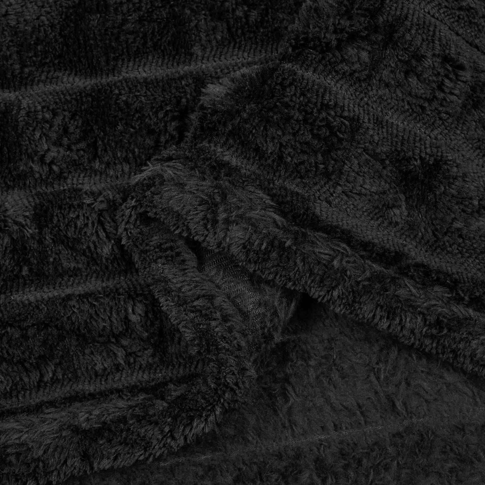 Überwurfdecke Beige 150 x 130 cm Fleece