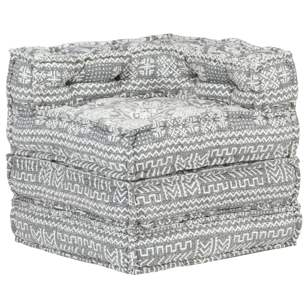 2-Sitzer Modularer Pouf Patchwork Stoff