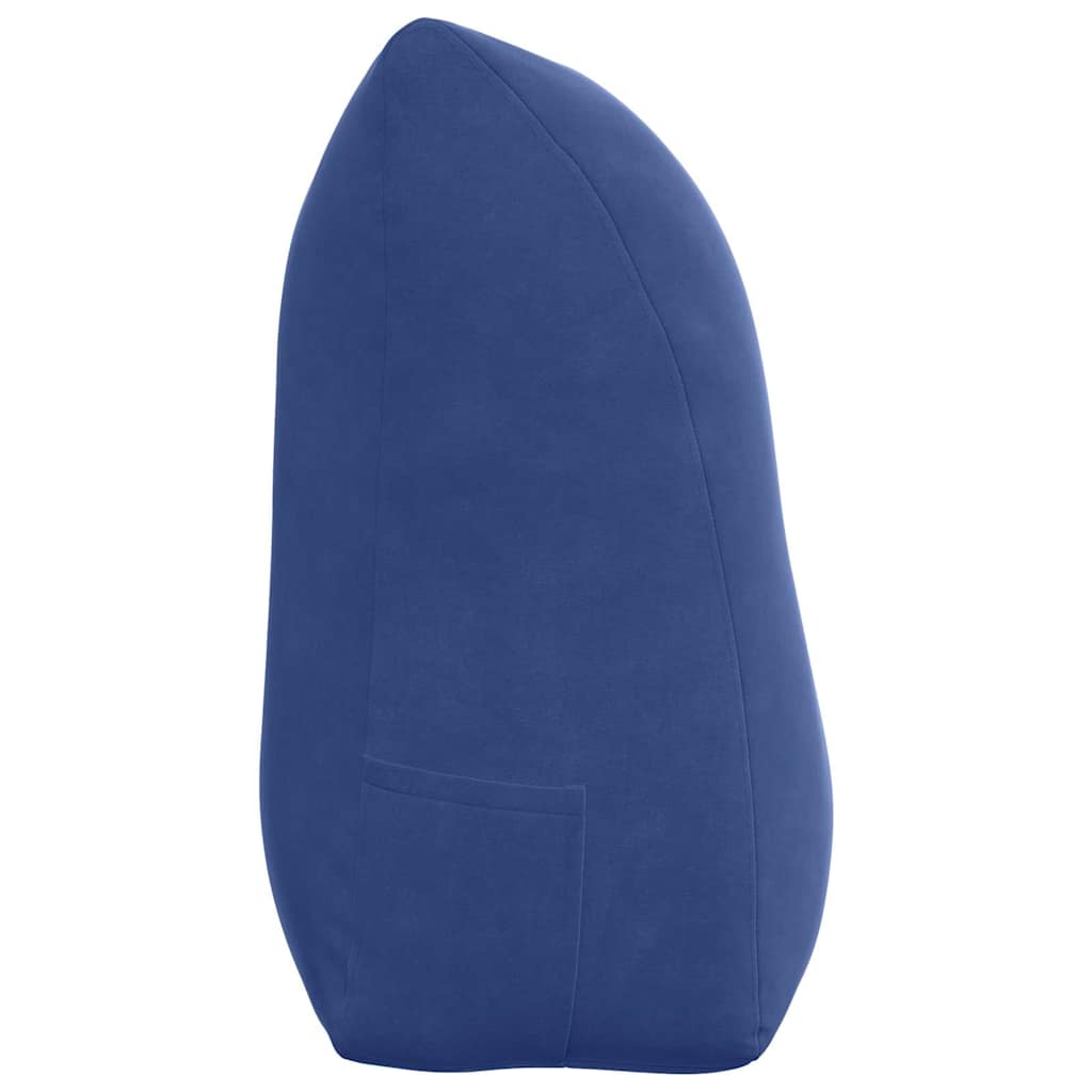 Rückenkissen Blau 45 x 24 x 50 cm Samt
