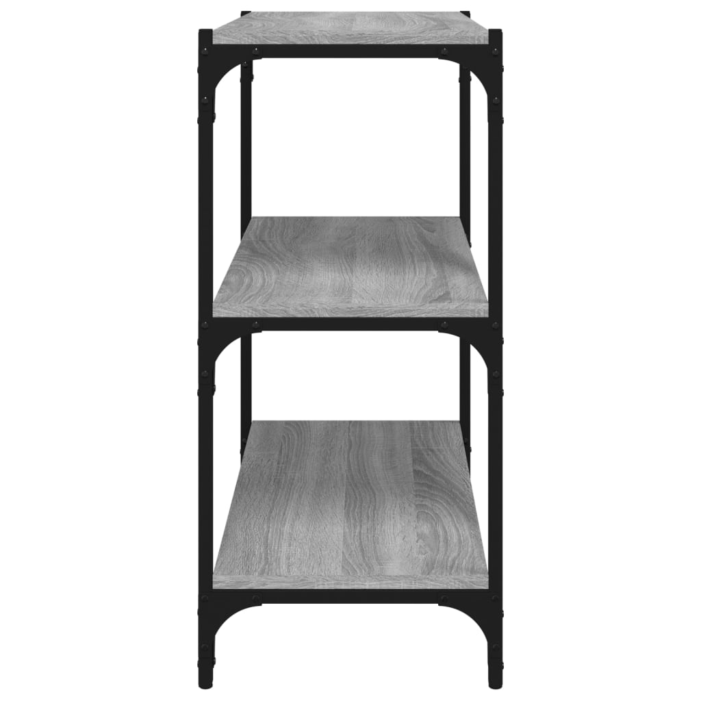 Bücherregal Schwarz 40x33x70,5 cm Holzwerkstoff und Stahl
