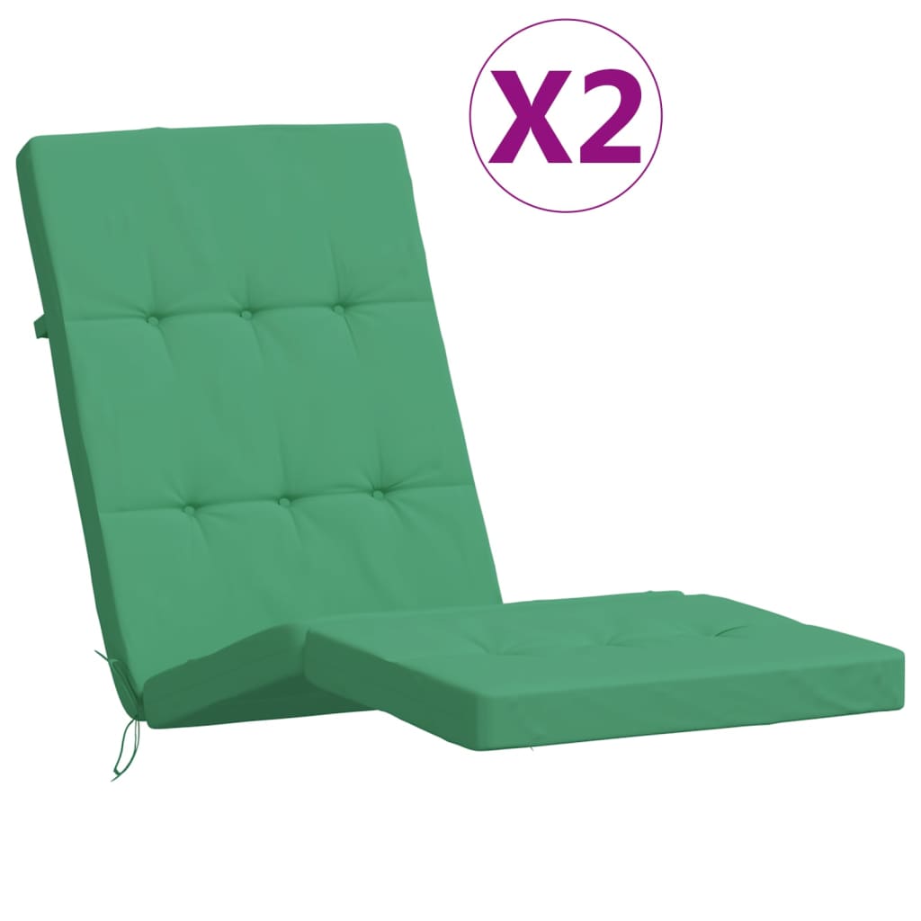 Liegestuhl-Auflagen 2 Stk. Creme Oxford-Gewebe