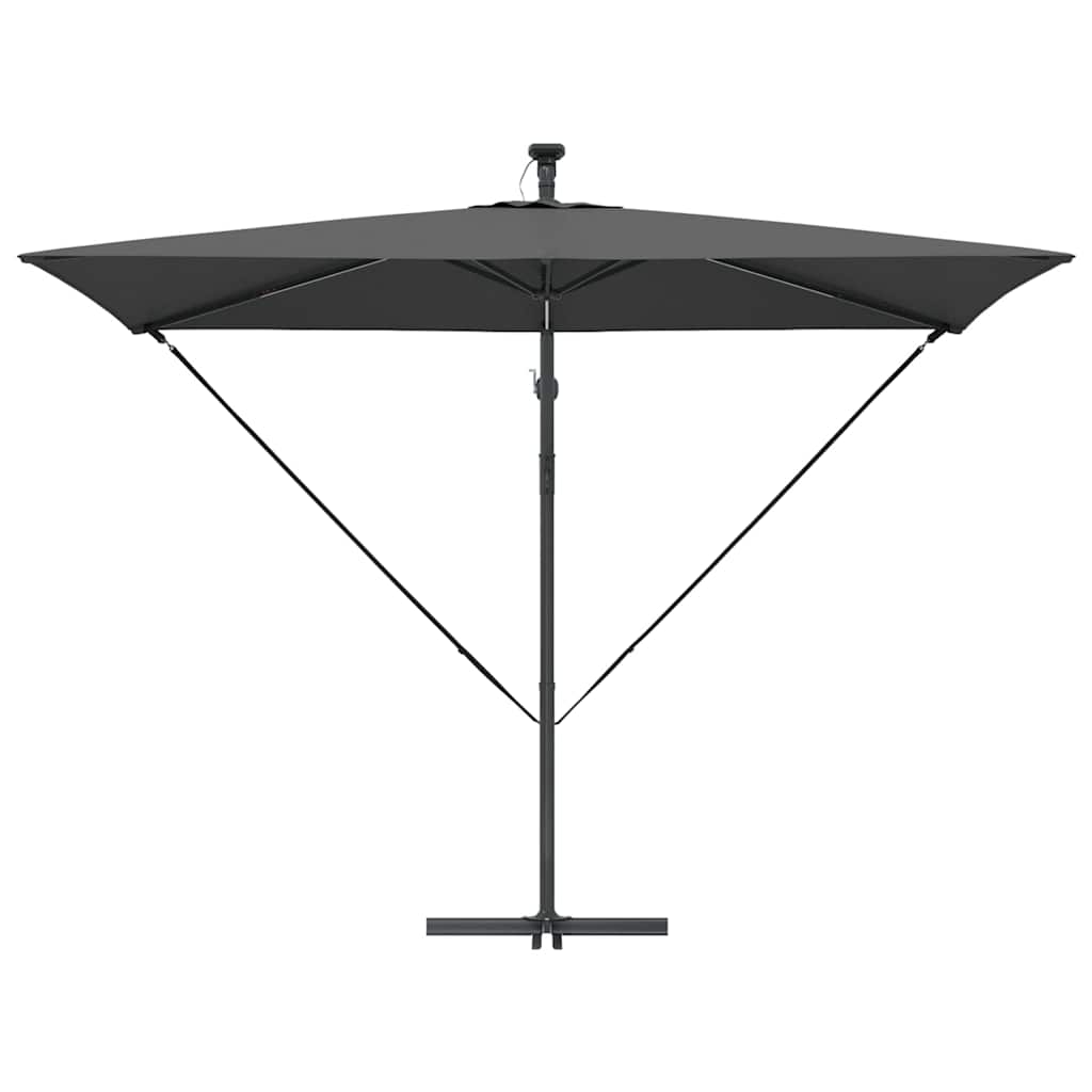 Sonnenschirm Sand 294 x 200 x 270 cm Polyester und Aluminium