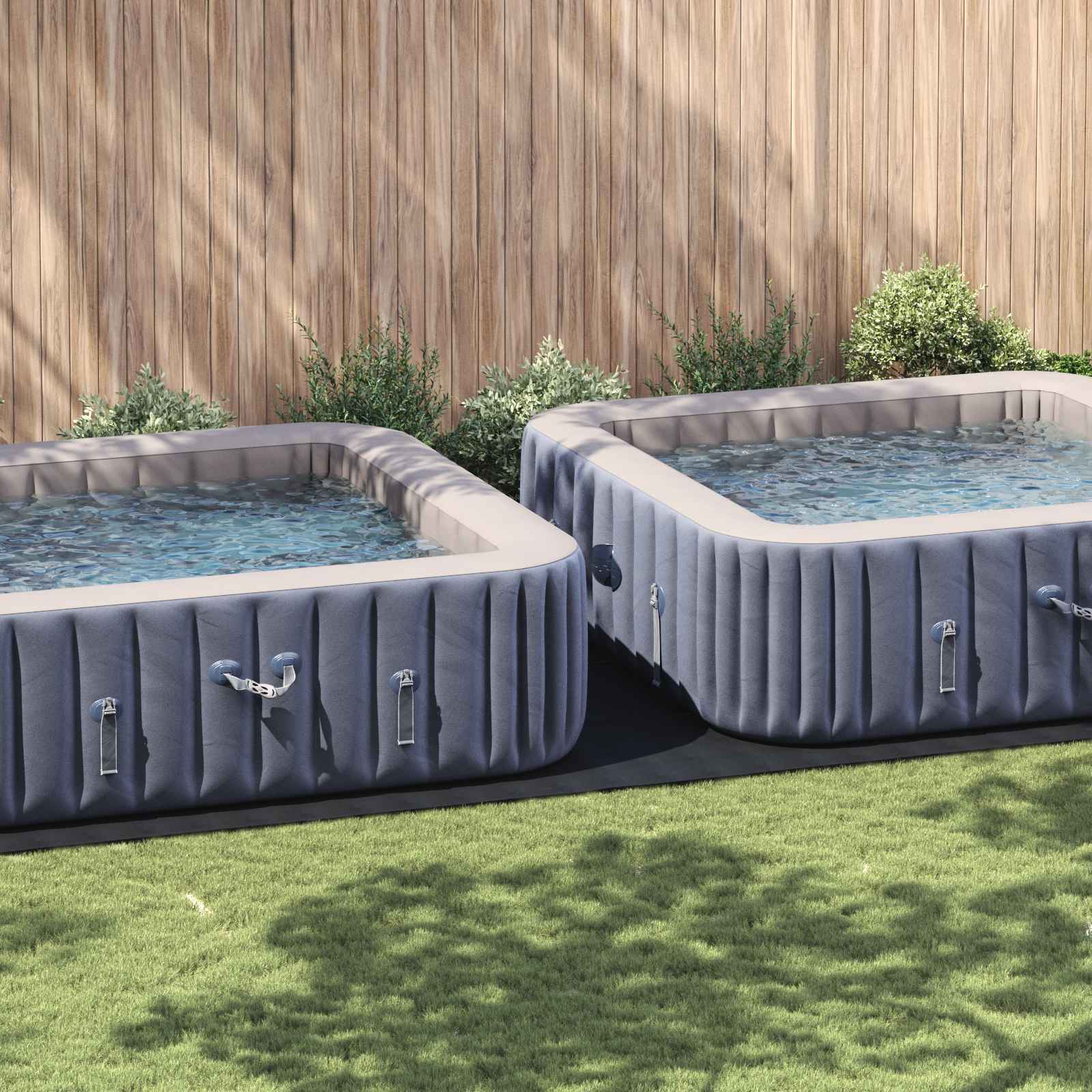 Bodenfolie für Pools Schwarz 300 x 220 x 0,1 cm Vliesstoff