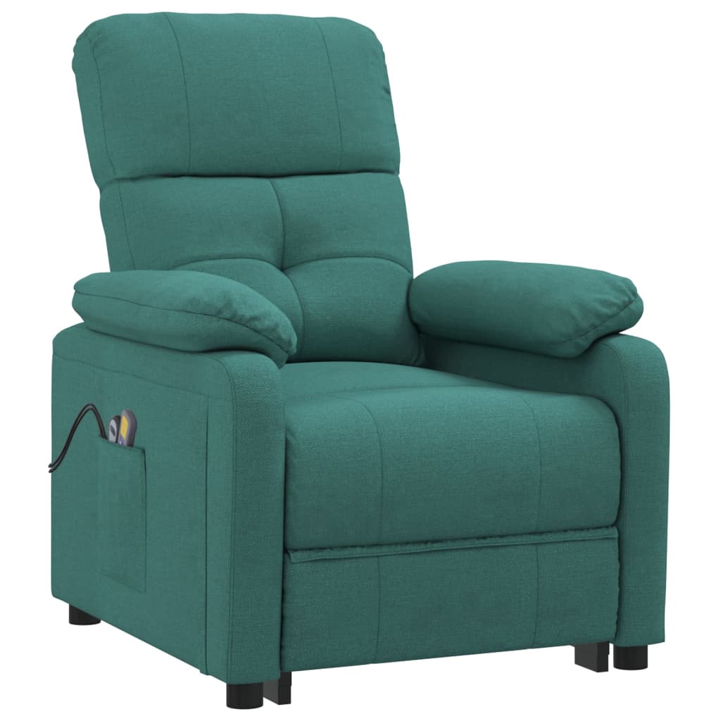Massagesessel Elektrisch Dunkelgrau Stoff