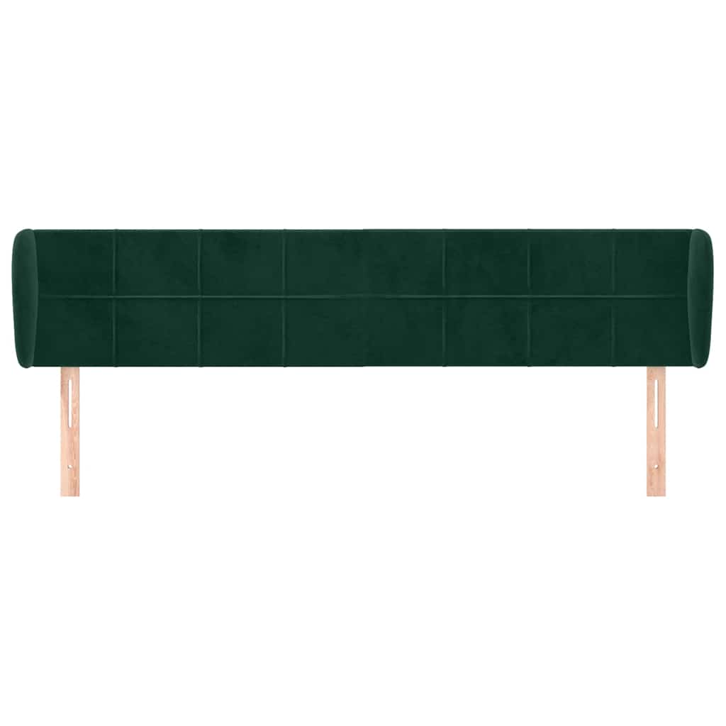 Kopfteil mit Ohren Dunkelblau 93x23x78/88 cm Samt