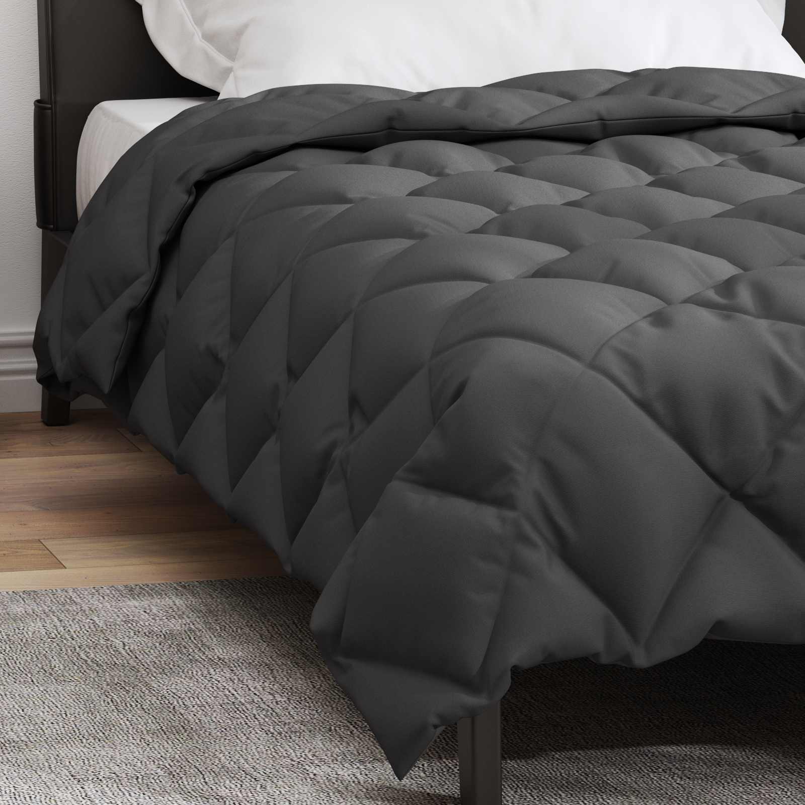 Winterbettdecke Anthrazit 135 x 200 cm Mikrofaser