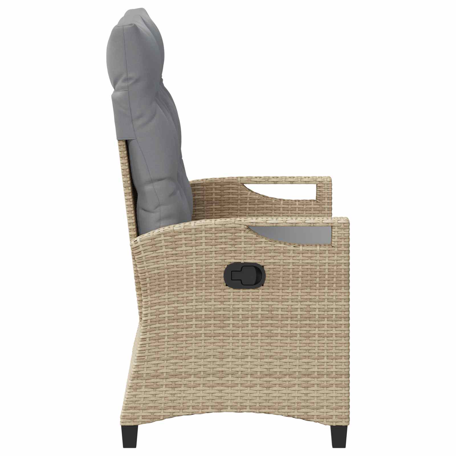 Gartenbank Schwarz 105 x 60 x 112 cm Stahl und Polyester