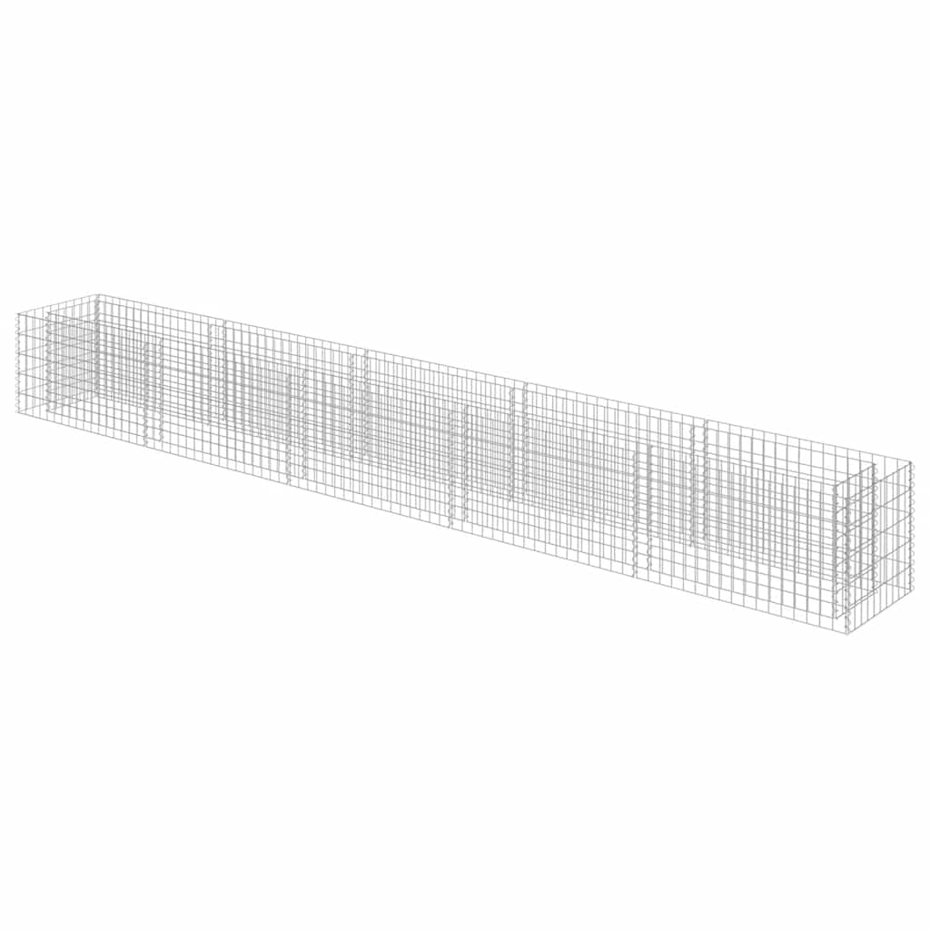 Gabionen-Hochbeet Verzinkter Stahl 450×90×100 cm