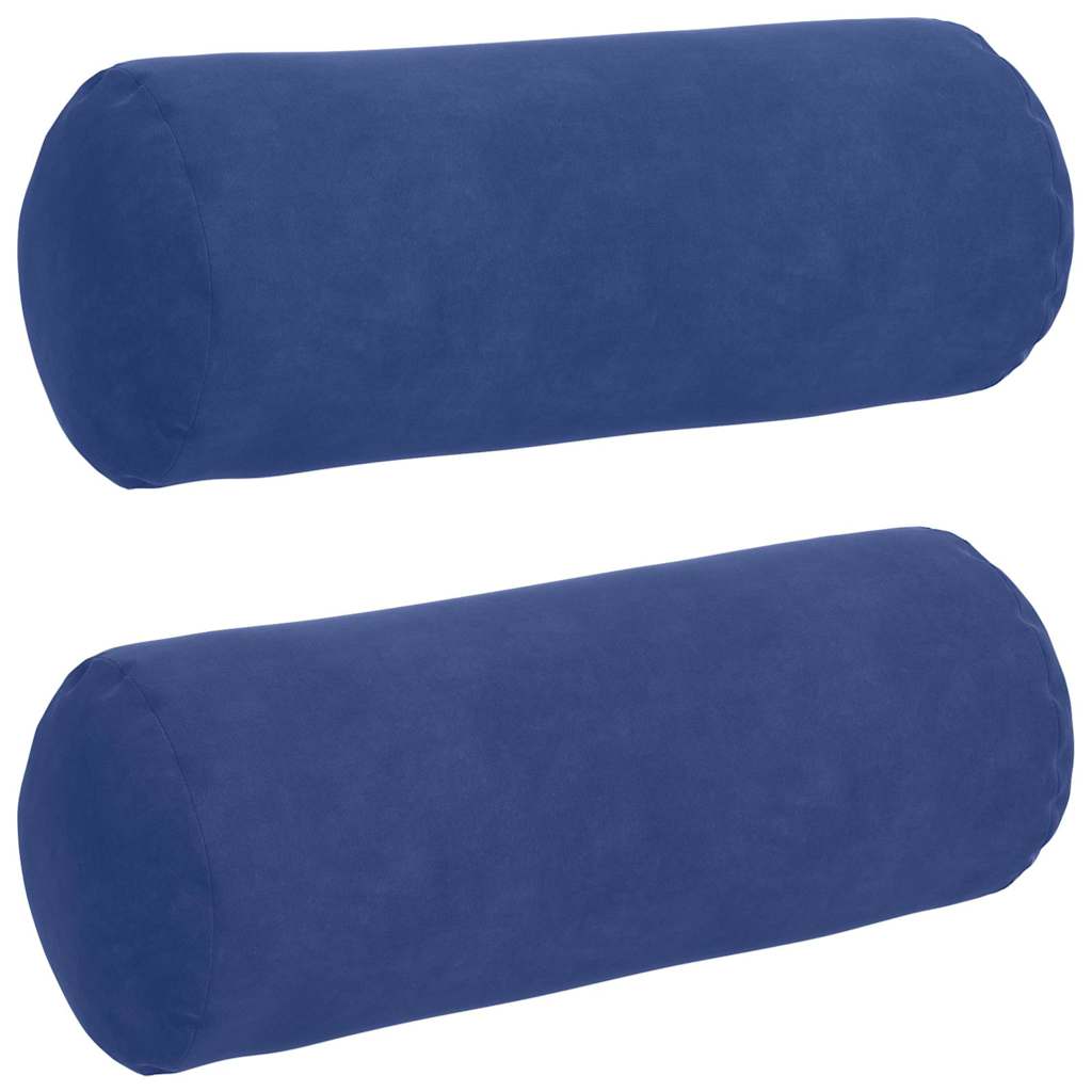 Bolsterkissen 2 Stück Blau Ø 15 x 40 cm Cordstoff