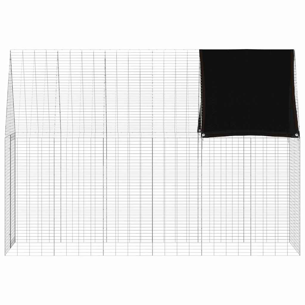 Hühnerkäfig 2 pcs Silber 600 x 100 x 210 cm Verzinkter Stahl