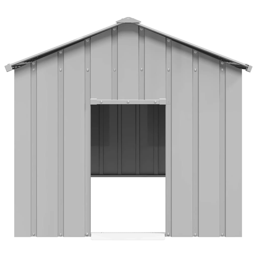 Hundehütte mit Dach 131x101x102 cm Verzinkter Stahl