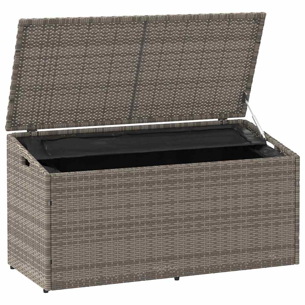 Garten-Aufbewahrungsbox Schwarz 110 x 50 x 58 cm Poly Rattan