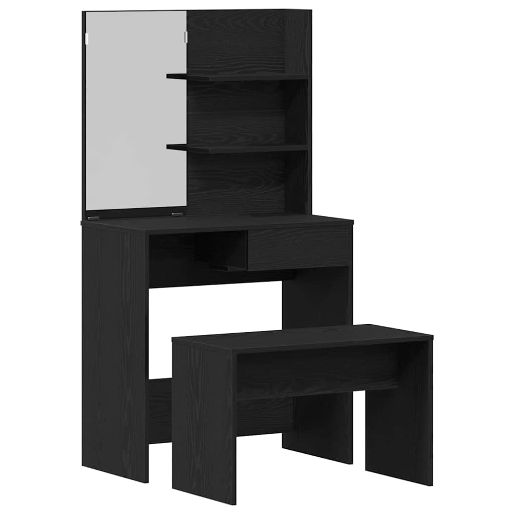 Schminktisch-Set Weiß 74,5x40x141 cm