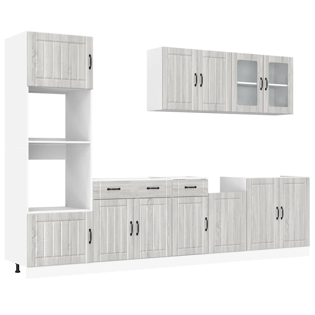 7-tlg. Küchenschrank-Set Kalmar Weiß Holzwerkstoff