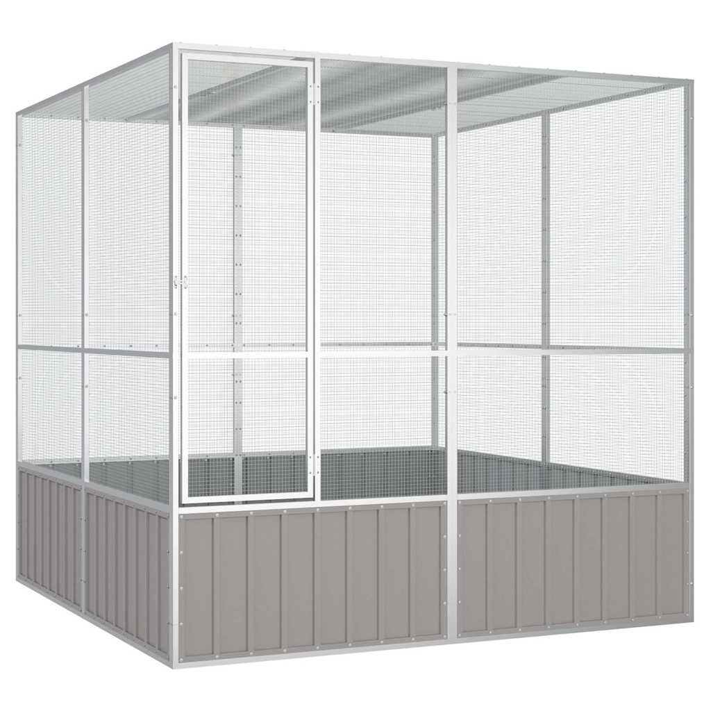 Vogelkäfig Anthrazit 111x107x211,5 cm Verzinkter Stahl