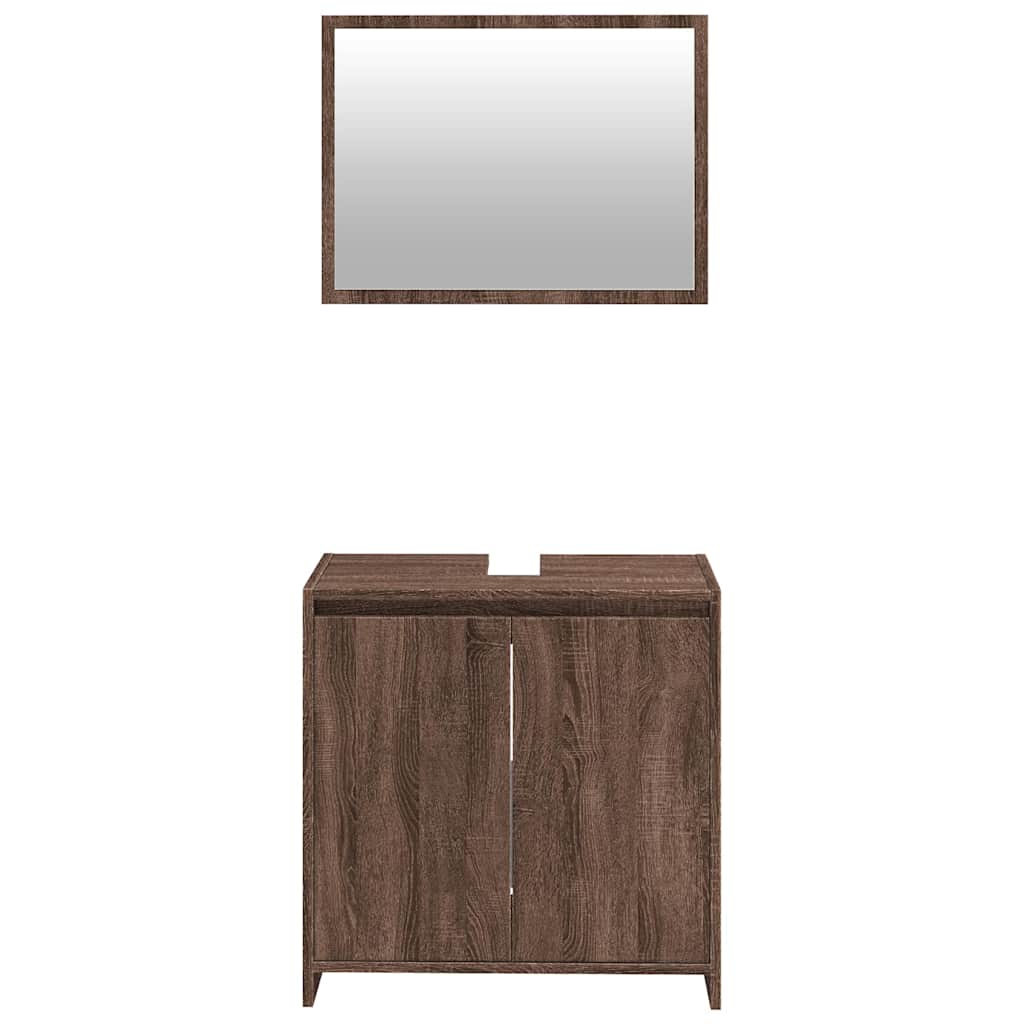 Badmöbel-Set Weiß Holzwerkstoff
