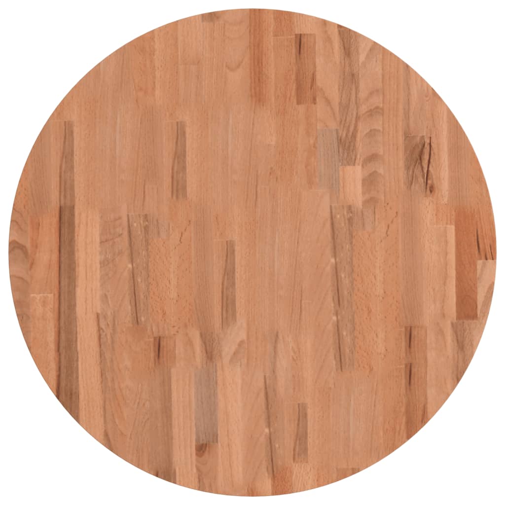 Tischplatte Ø30x1,5 cm Rund Massivholz Buche