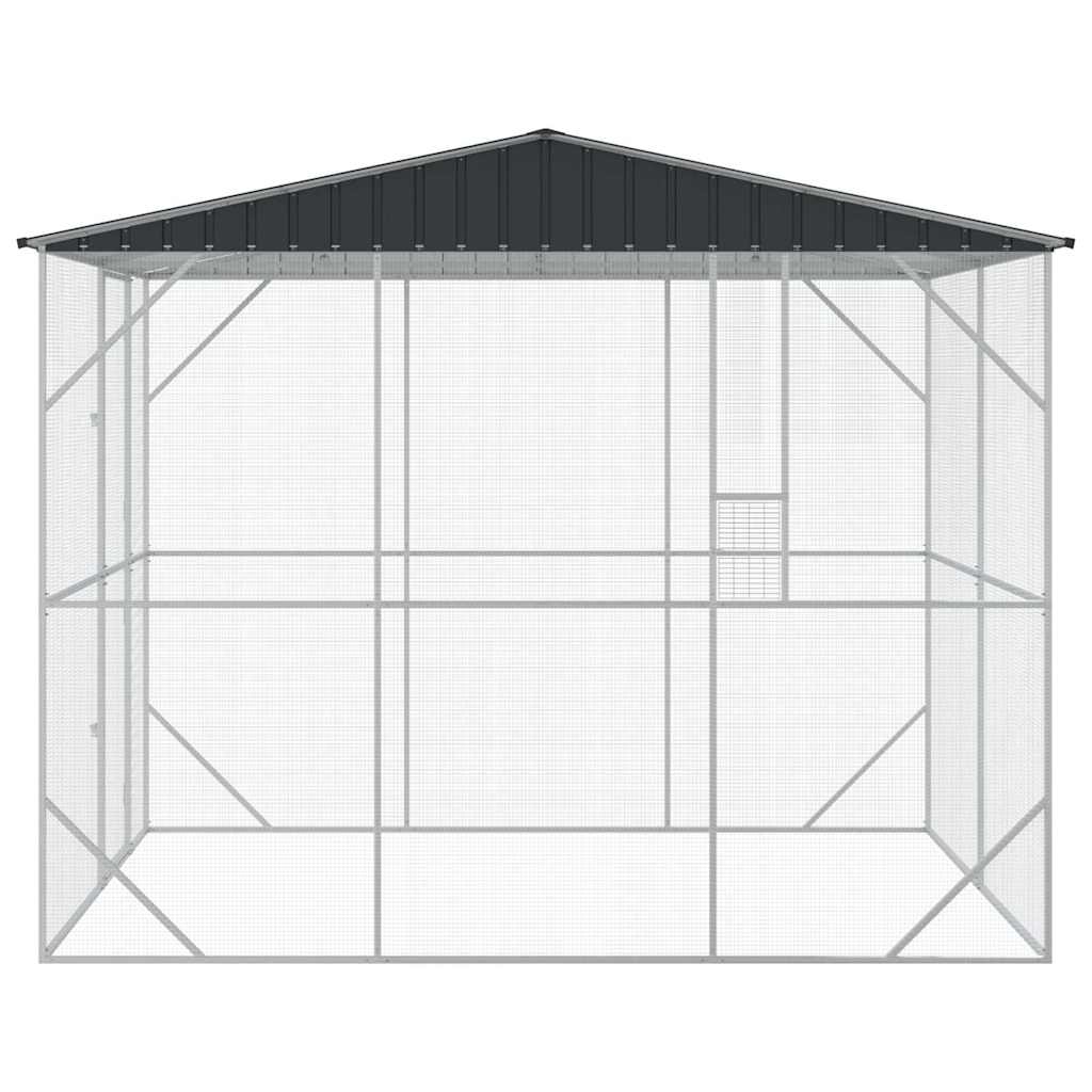 Vogelkäfig Anthrazit 215 x 208 x 247 cm Verzinkter Stahl
