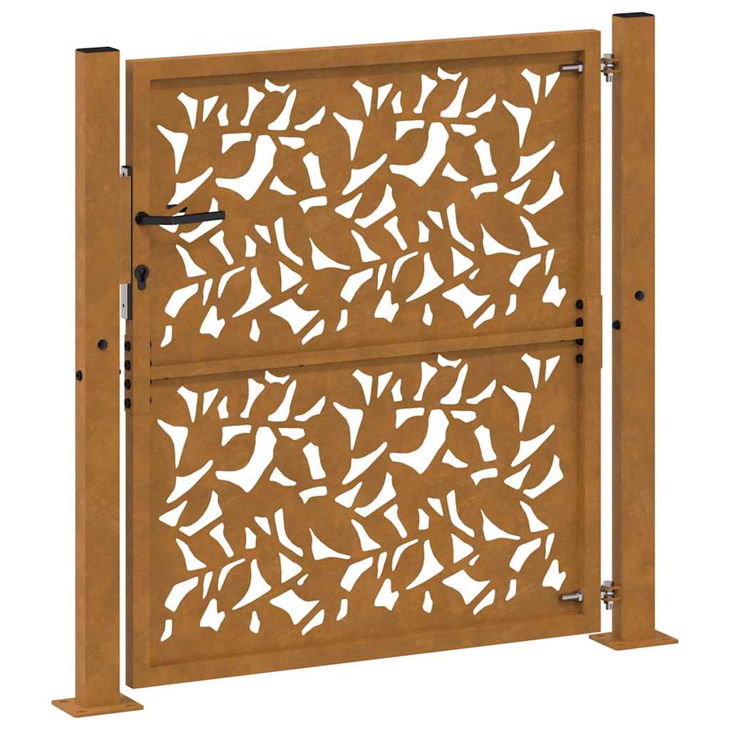 Gartentor Schwarz 100x100 cm Stahl Lichtdesign