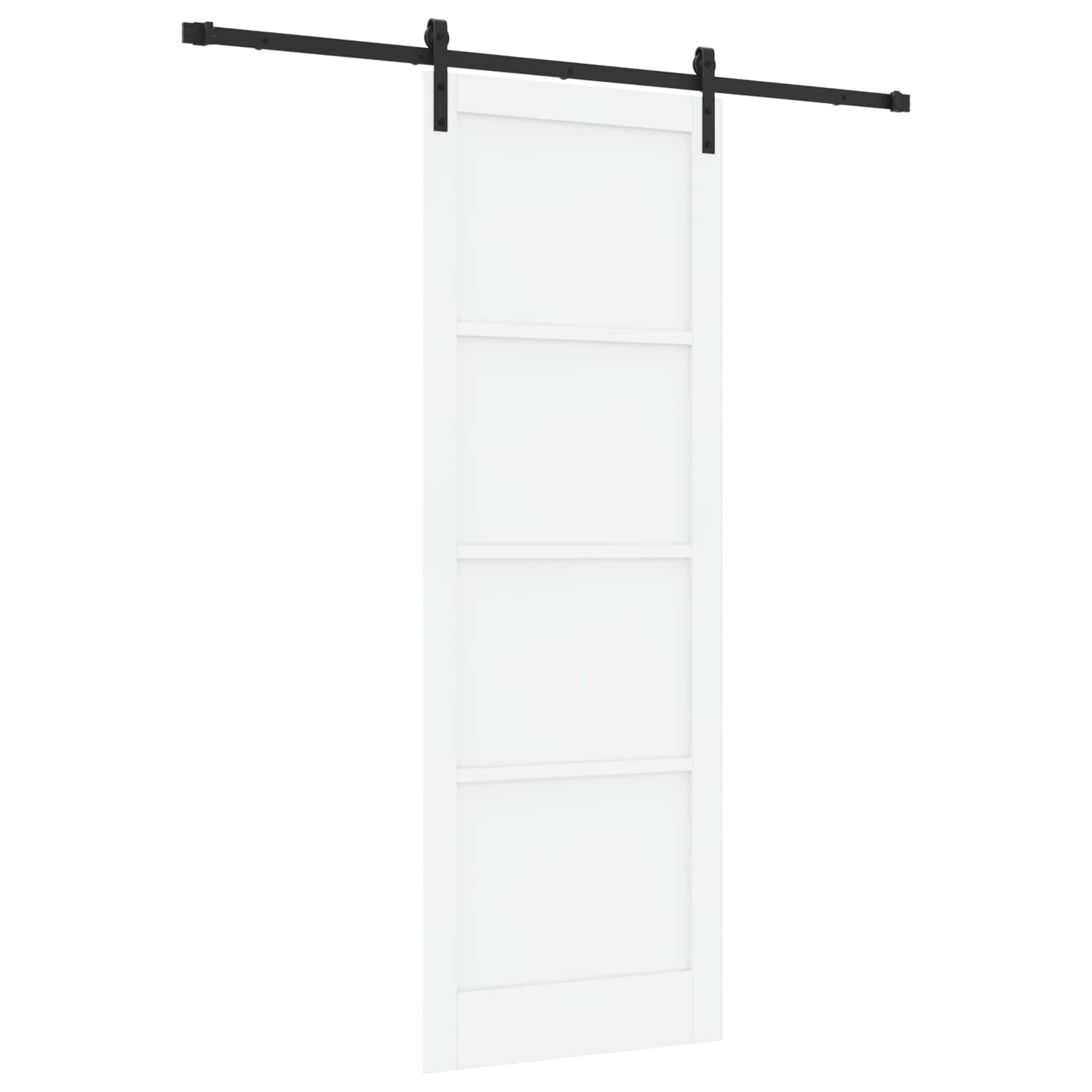 Schiebetür Natürlich und Schwarz 61 x 198,5 cm