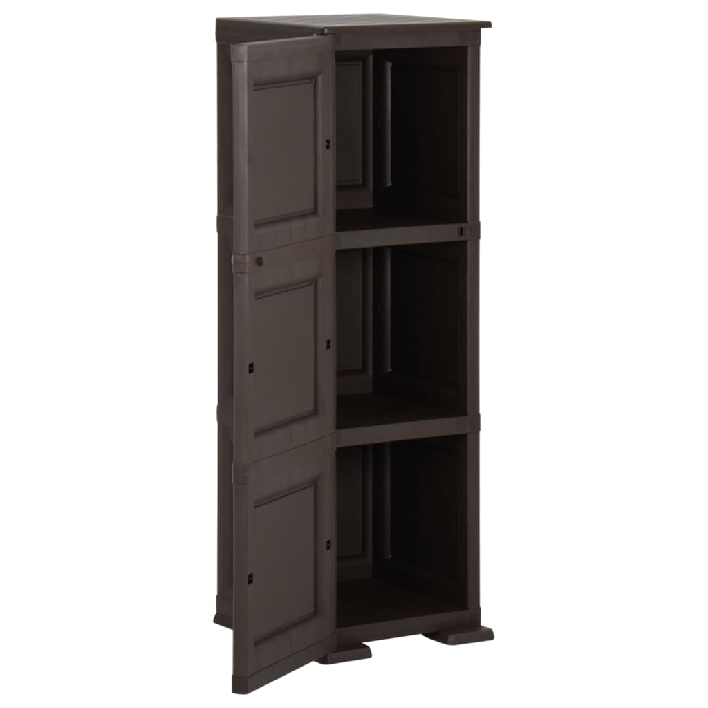 Kunststoffschrank 79x43x125 cm Holzdesign Vanilleeis