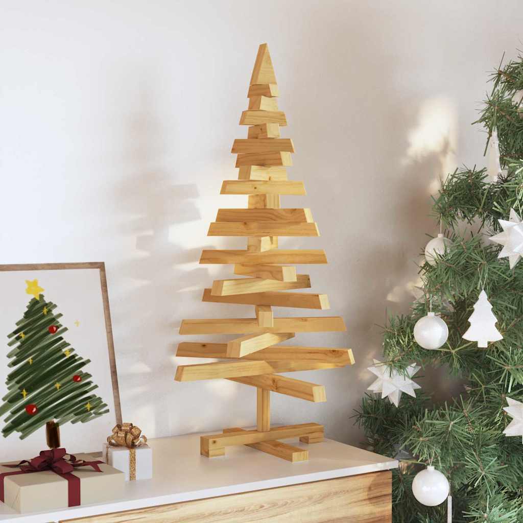 Weihnachtsbäume mit Ständer Natur 60 cm Massivholz Kiefer