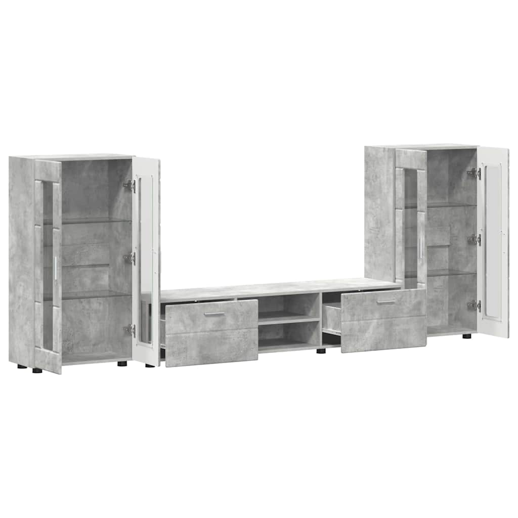 Highboard mit Regal FLORIN Weiß 60 x 35 x 182 cm Holzwerkstoff