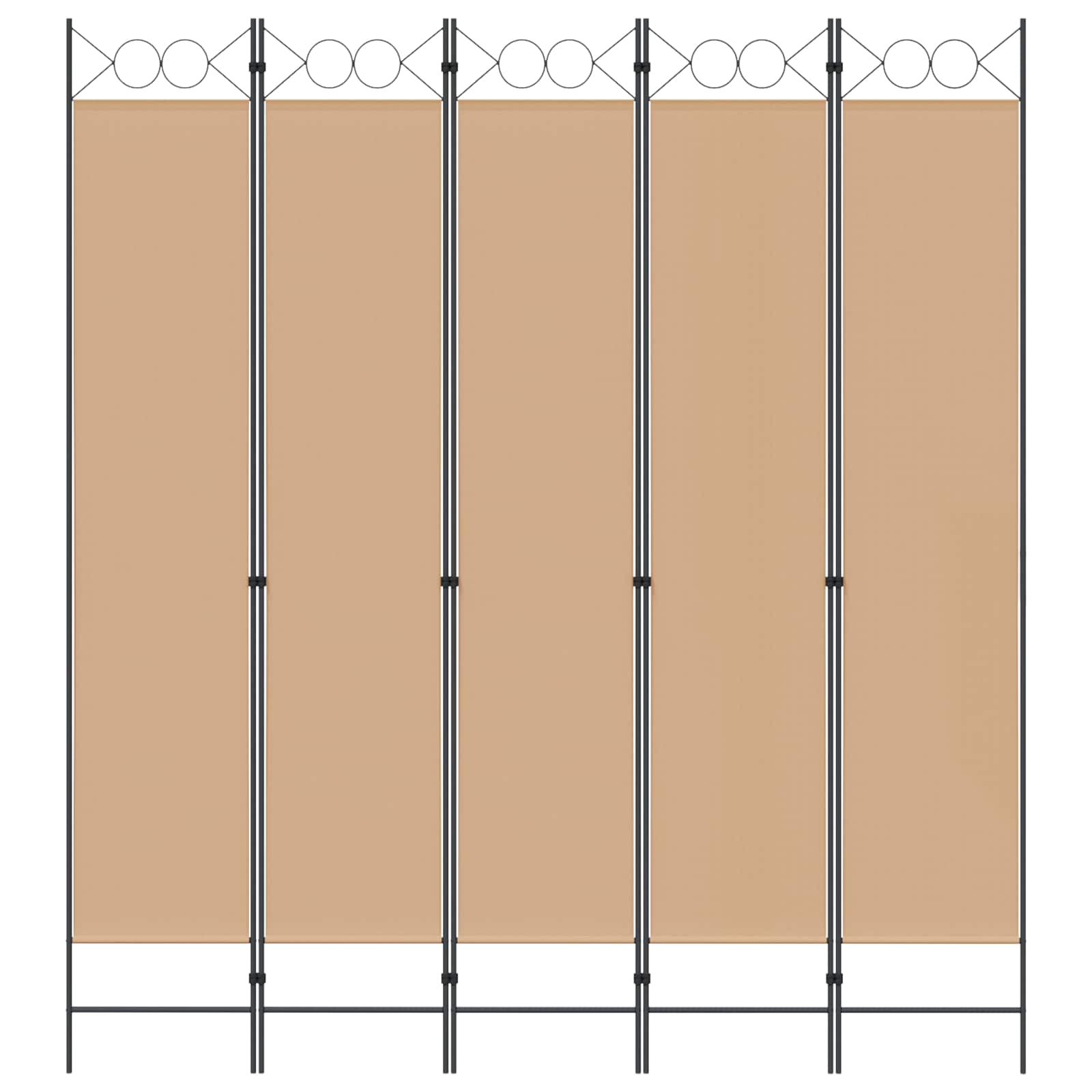3-teiliger Raumteiler Beige 120 x 200 cm Stoff