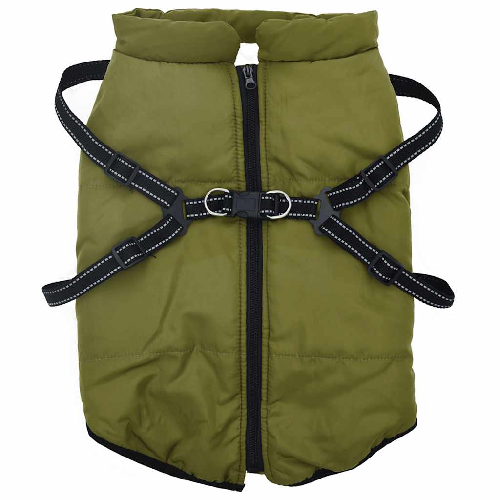 Hundemantel mit Geschirr Wasserdicht Reflektierend Lila L48