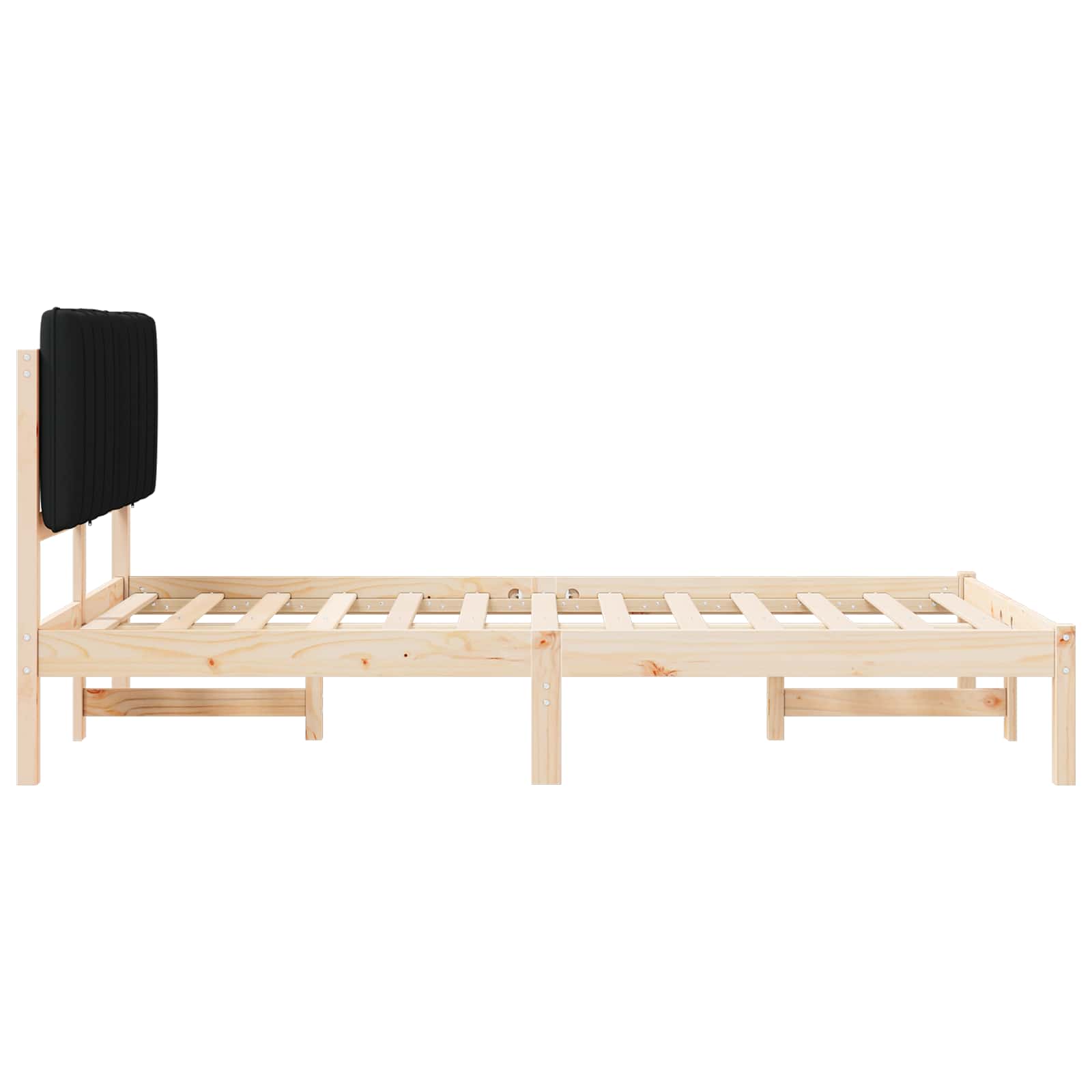 Bettgestell mit gepolstertem Kopfteil Hellgrau 200 x 200 cm