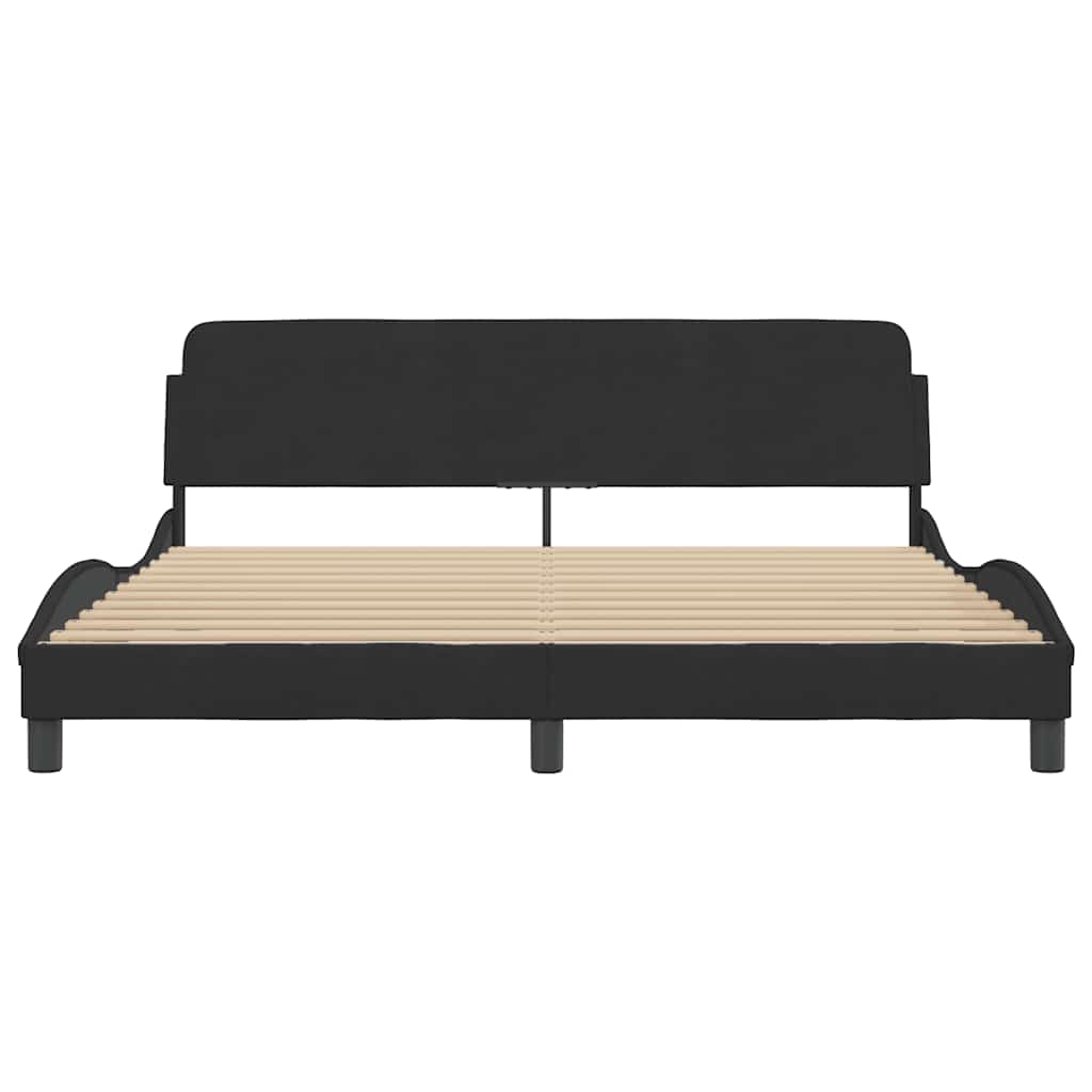 Bettgestell Dover Dunkelgrau 90x190 cm Samt