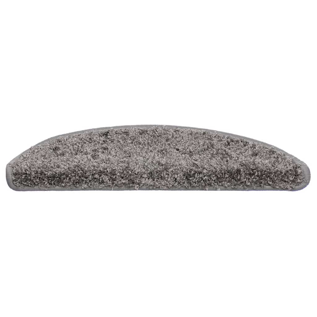 Stufenmatten 15 Stk. 56x17x3 cm Grau Halbrund