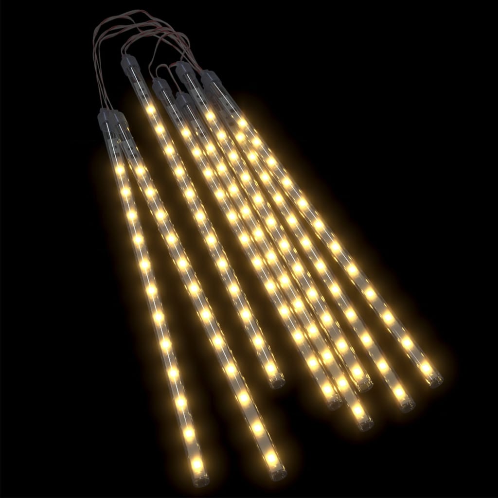 LED Meteor-Lichter 8 Stk. 30 cm Kaltweiß 192 LEDs