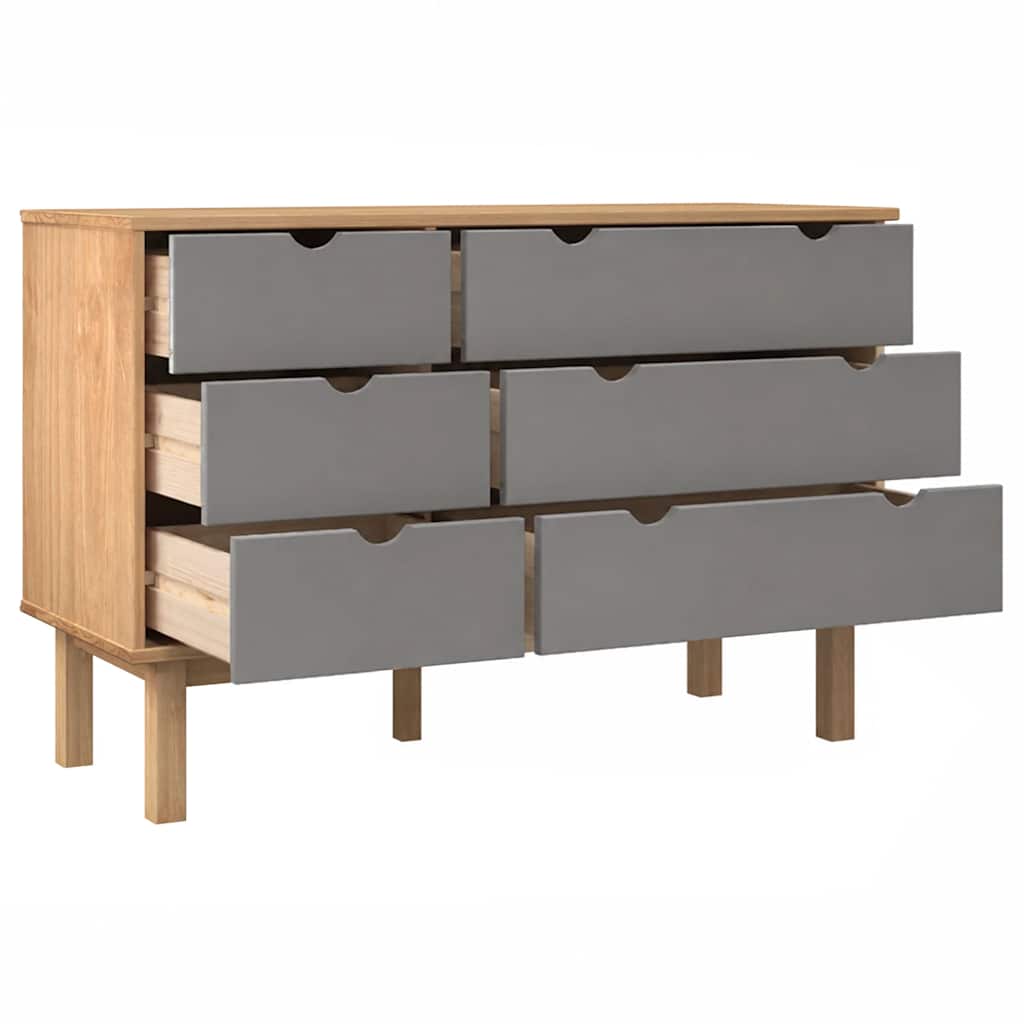Schubladenschrank OTTA 111x43x73,5 cm Massivholz Kiefer